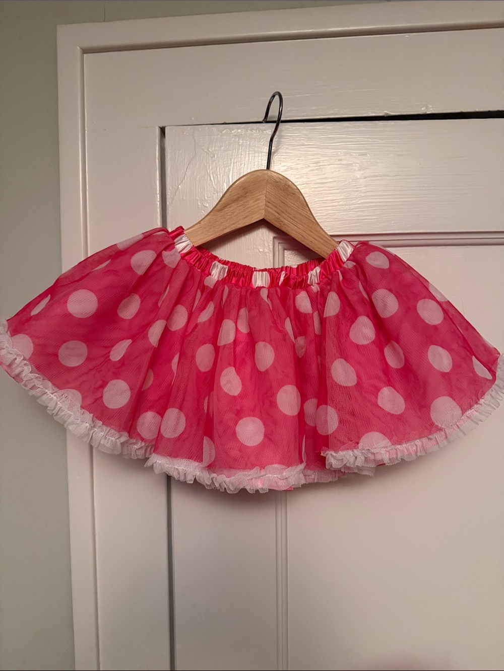 Adorable pink polka dot tutu skirt